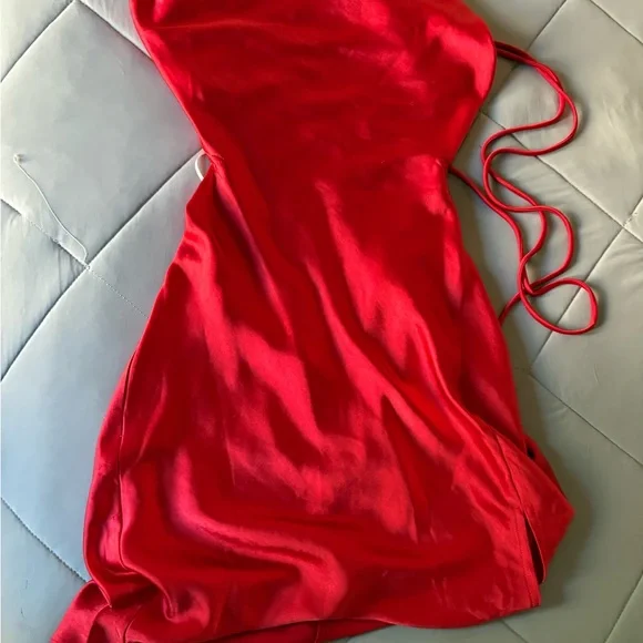 Princess Polly Strapless Red Dress - Picture 2 of 5